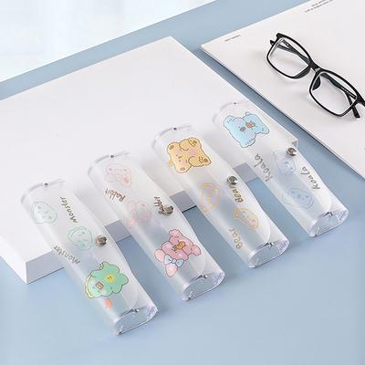 Big Transparent Glasses Case Matte Pvc Eyeglasses Case Student Myopia Glasses Box Sunglasses Case Cute Cartoon Animal