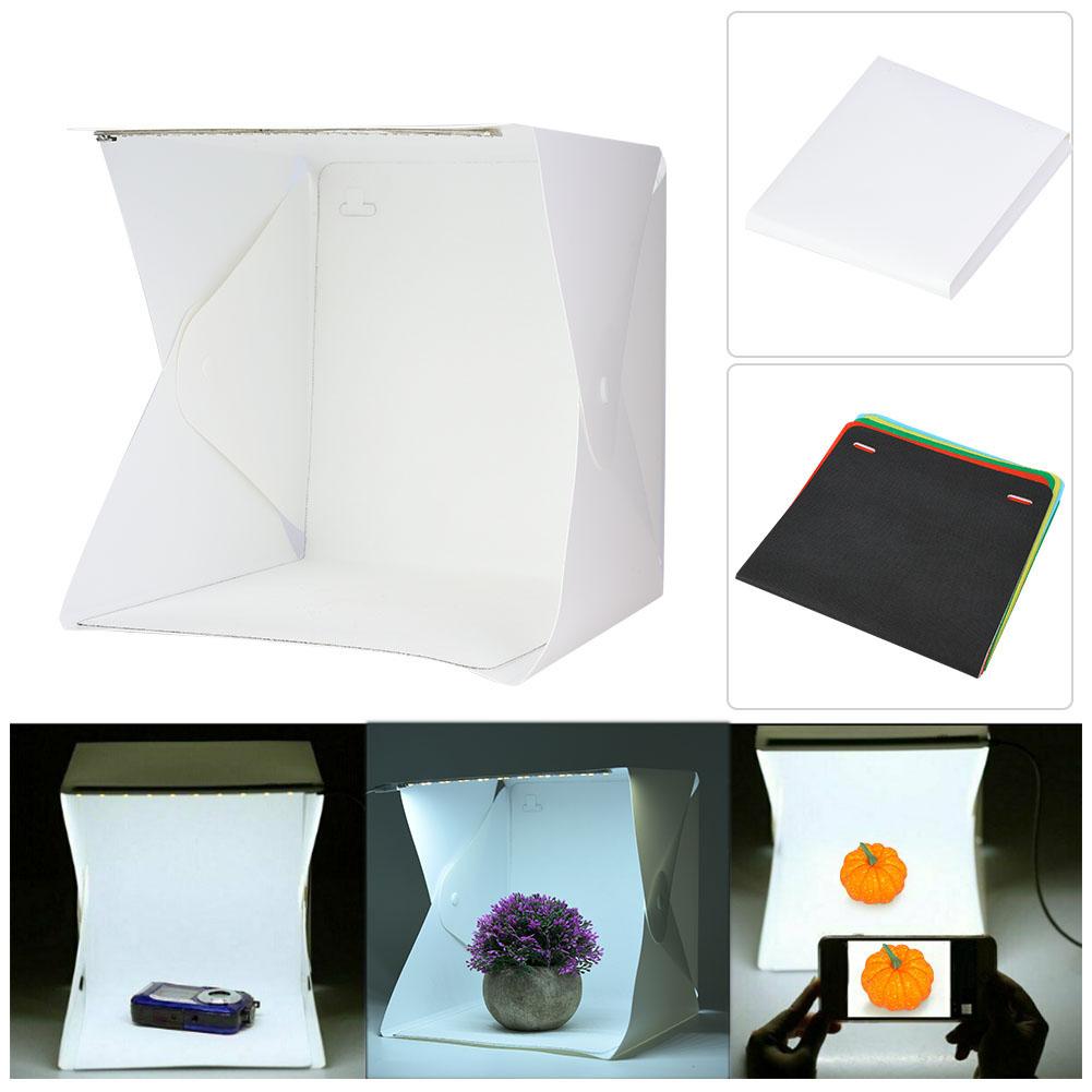 Mini Folding Light Room LED Photo Studio Photography Lighting Tent Box with 6 Backdrops
