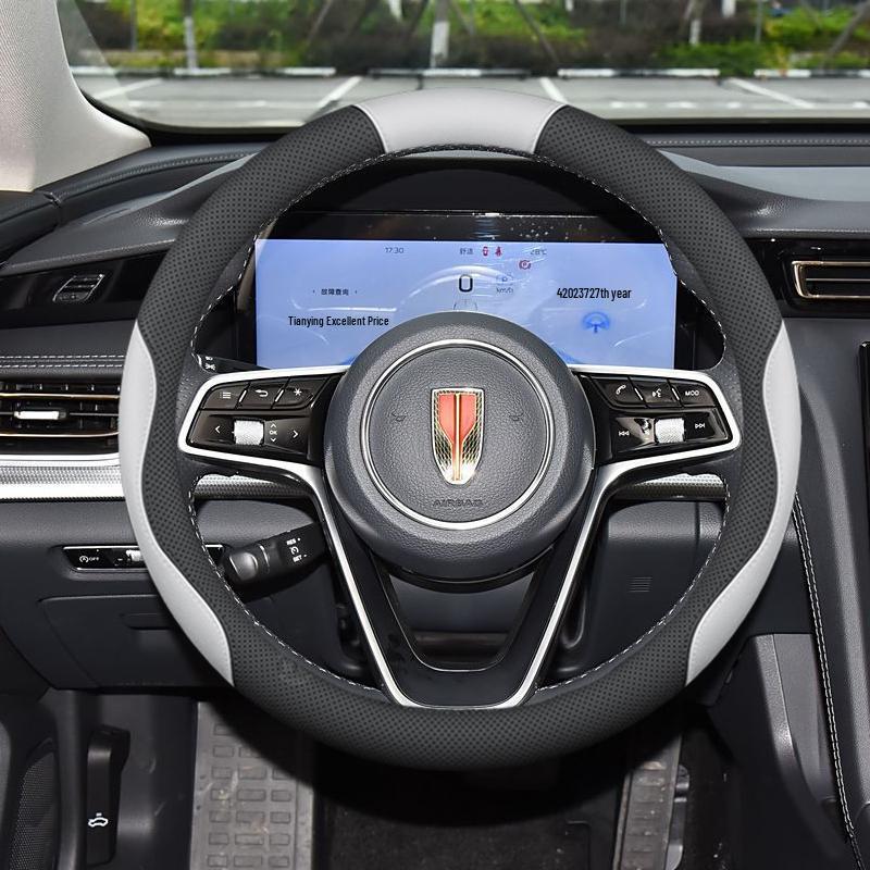 Hongqi H5 Steering Wheel Cover: Non-slip, Odorless, No-sew Leather for Model 25 Modification