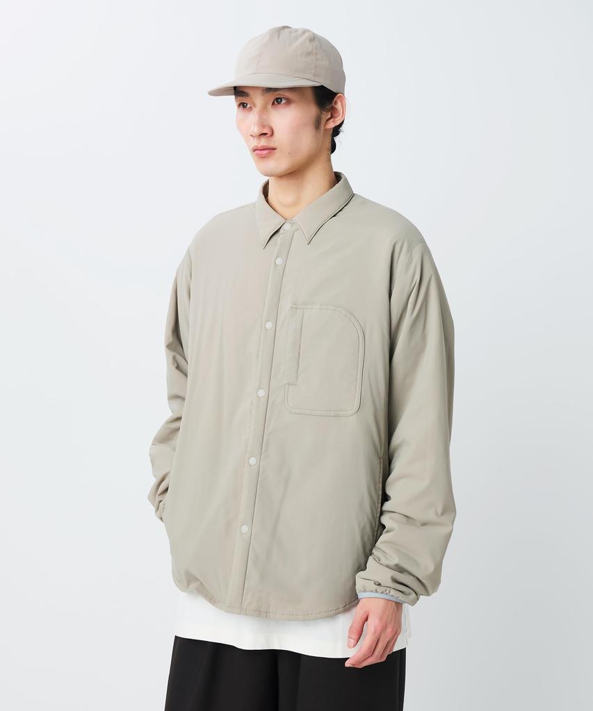 Flexible Insulated Shirt Tops Shirt Long Sleeve Padded GREIGE M [Snow Peak] SH-26SU001 Men's Women's