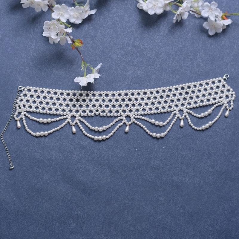 Stylish Layer Pearls Necklace Versatile Fashion Accessory Can Pair Casual Outfits Professional Attire Effortlessly