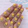 50pcs Resin Mini Colorful A Flower Flatback Stone Flower Figurines Nail Art DIY Wedding Scrapbook Jewelry Crafts Accessories