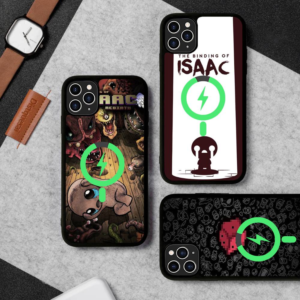 Classic Game The Binding Of Isaac Black For Magsafe Magnetic Phone Case For IPhone 16 15 17 Pro Max 11 12 13 14 Plus Cover