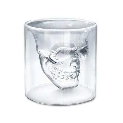 Cylindrical Double-walled Skull Glass