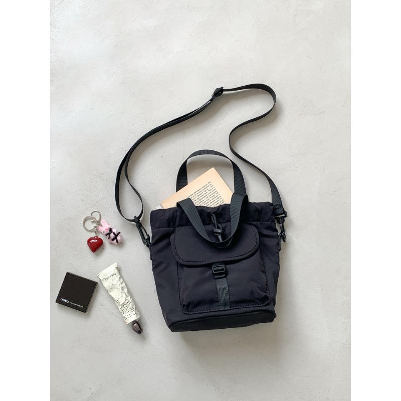 

Nylon cloth small tote bag women s trend new handbag versatile casual drawstring shoulder messenger bag чорний