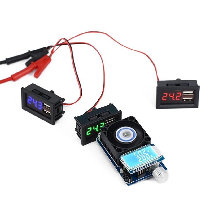 LED Digital Display Voltmeter Dual USB Output Voltage Meter Battery Tester Panel