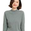 Women's Loose Knit Half Turtleneck Sweater - Long-Sleeve, Large Size Pullover for Autumn & Winter.