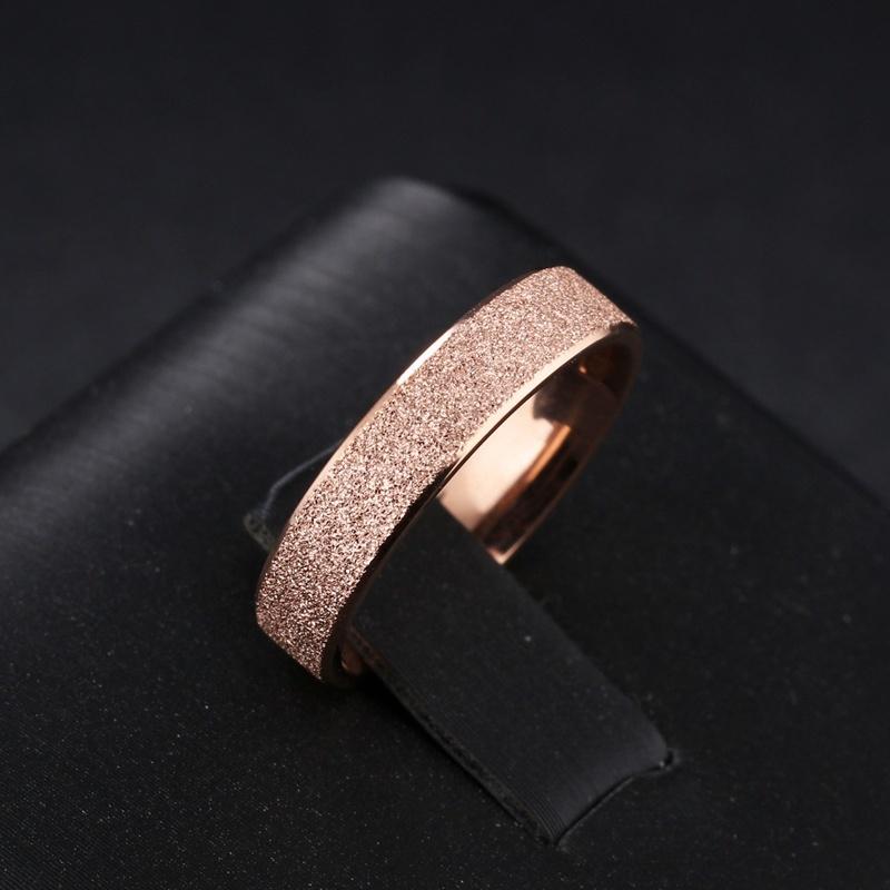 Scrub Finger Jewelry Titanium Steel Rings for Women Engagement Wedding Band Ring