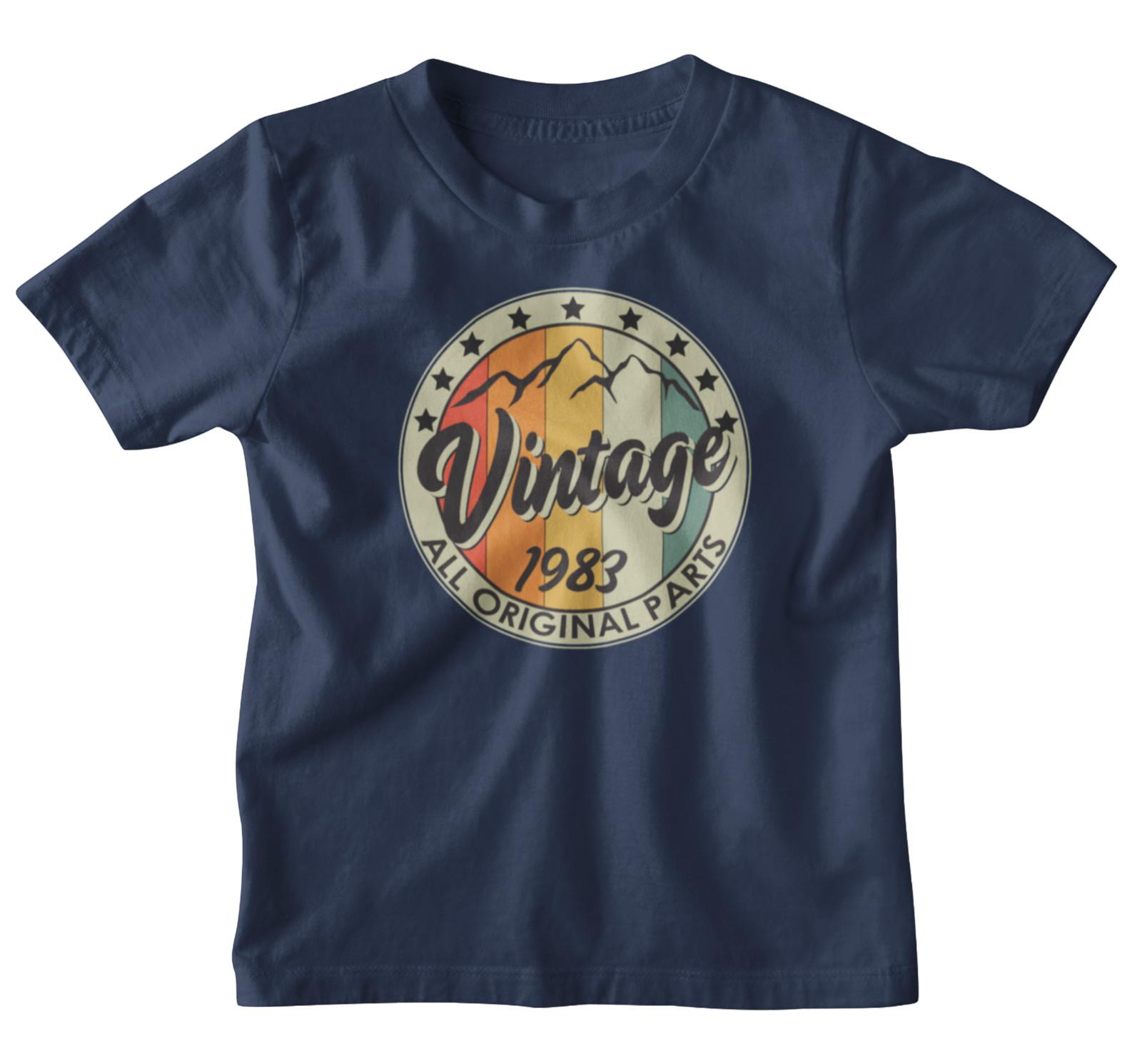 

Printed Tee 40th Birthday T-Shirt Mens Womens Tees Top Vintage Mountain 1983 2023 Men s 40 Years Gift XL