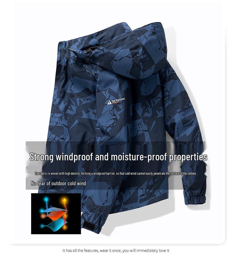 Herren Tarnung Wasserdichte Skijacke - Herbst/Winter Outdoor Winddichte Freizeitkleidung