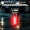 1/2/3Pcs 180 Degrees Rotating Head Flashlight Magnetic Dual Beam LED Work Light USB Rechargeable Pocket-Size Outdoor Camping EDC Lamp