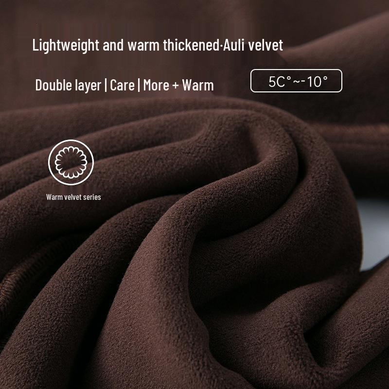 Women's High-Waisted Fleece-Lined Straight-Leg Pants, New for Autumn/Winter 2024, Plus Size Available, Warm Casual Mom Trousers.