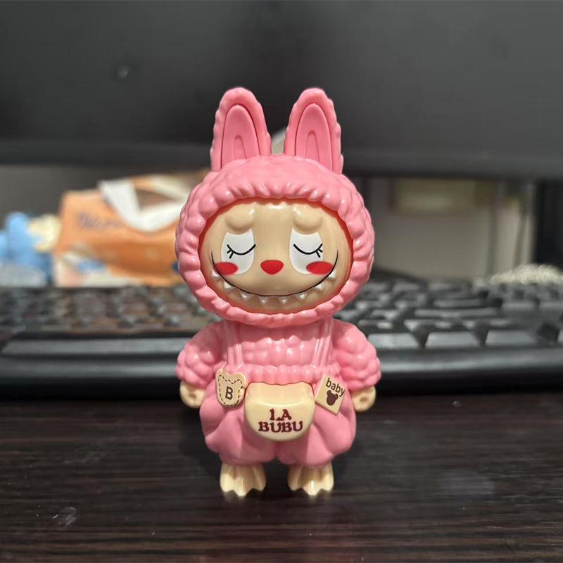 Labubu Nezha Face-Changing Plush Doll Keychain - Trendy Play Emoticon Pack, Hot-Selling Toy Pendant