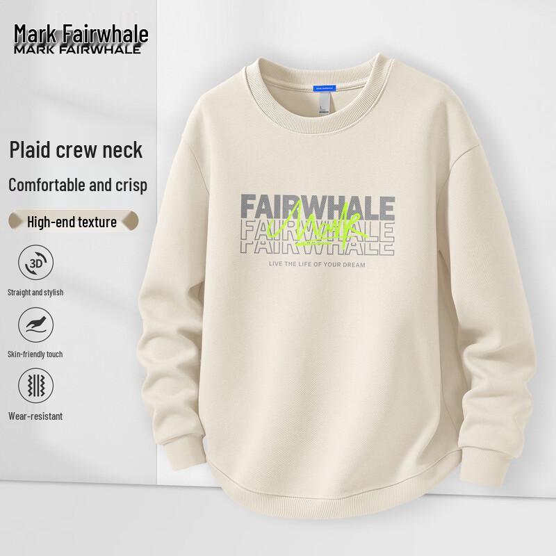 Mark Fairwhale Herren Sweatshirt mit Buchstaben-Grafik und Rundhalsausschnitt