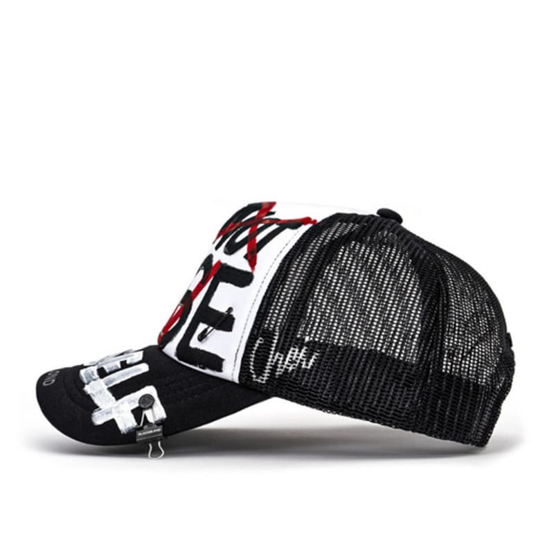 BLACKBLOND BBD DLY Graffiti Trucker Mesh Cap (Black)