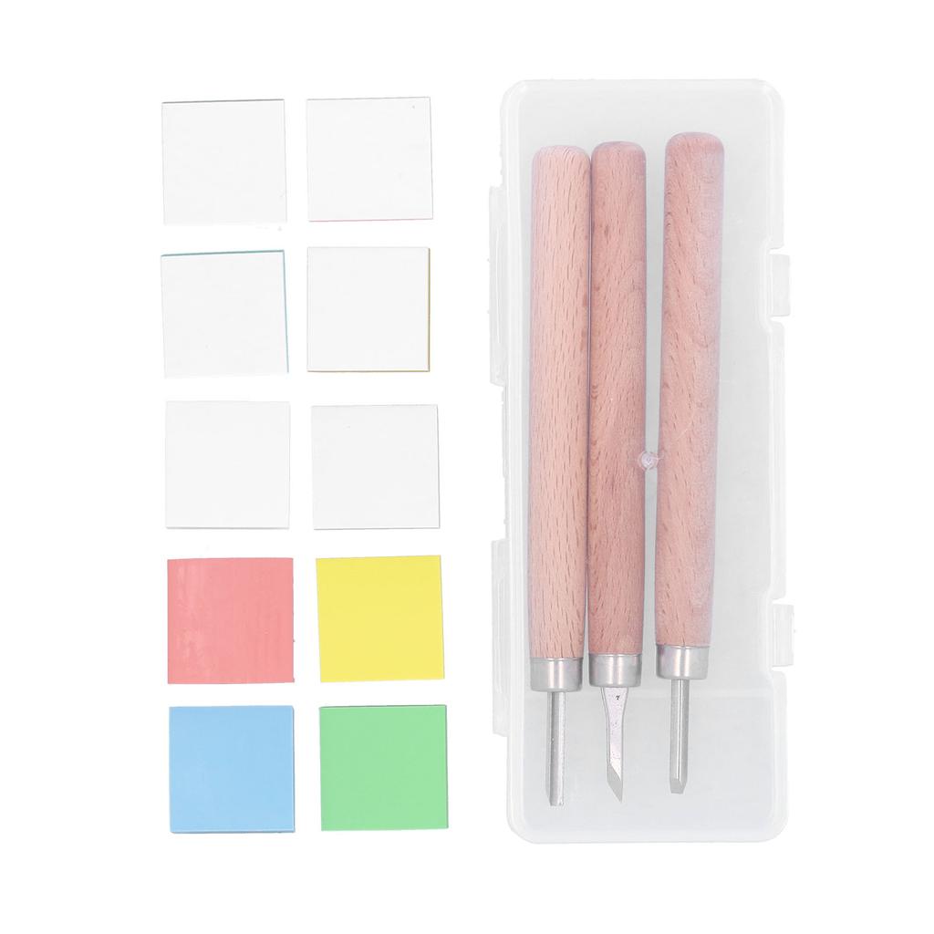 Carving Rubber Stamp Kit Block Printmaking Printing Making with Cutter Tools Art Supplies