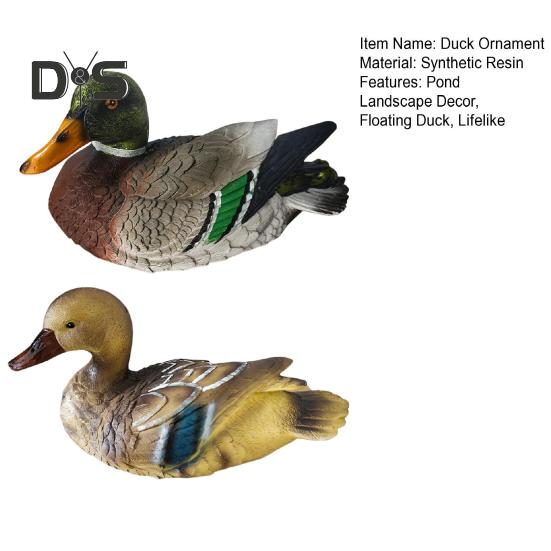 Schwimmende Entenskulptur, Entenstatue aus Kunstharz, Dekoration für Gartenteich und Pool, schwimmende Ente, Outdoor-Ornament, Geschenk für Naturliebhaber