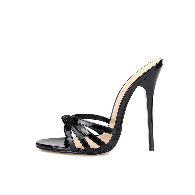 Módní letní pantofle Dámské sexy vysoké podpatky Sandály Žabky Drag Queen Velké velikosti Boty Kvalitní Super lehké Vysoké podpatky 13cm Pantofle