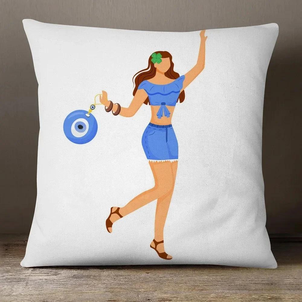 Evil Eye Hamsa Hand Cushion Covers Middle East Fortune Amulets Print Decorative Sofa Throw Pillow Case