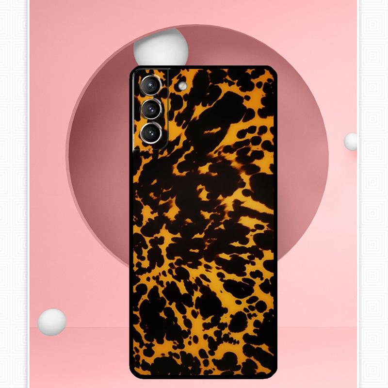 Tortoise Pattern Tortoiseshell Case For Samsung Galaxy S25 Ultra S25 FE S20 S21 S22 S23 Plus S9 S10 S24 Ultra Cover Funda
