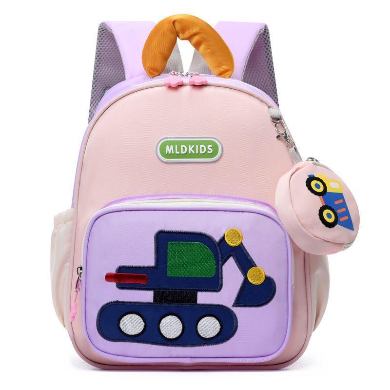 

New Cute Excavator Backpack for Kids - Super Lightweight Double Shoulder School Bag for Boys and Girls. 26 x 12 x 31 cm