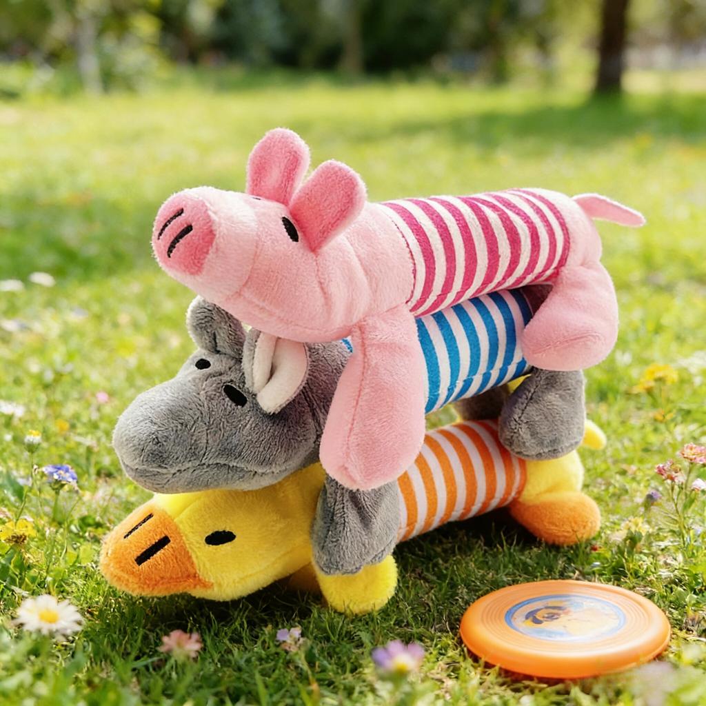 1pc Adorable Cute Animal Design Pet Grinding Teeth Squeaky Toy for Interactive Chewing Fun, Dog Voice Toys, Dog and Cat Supply