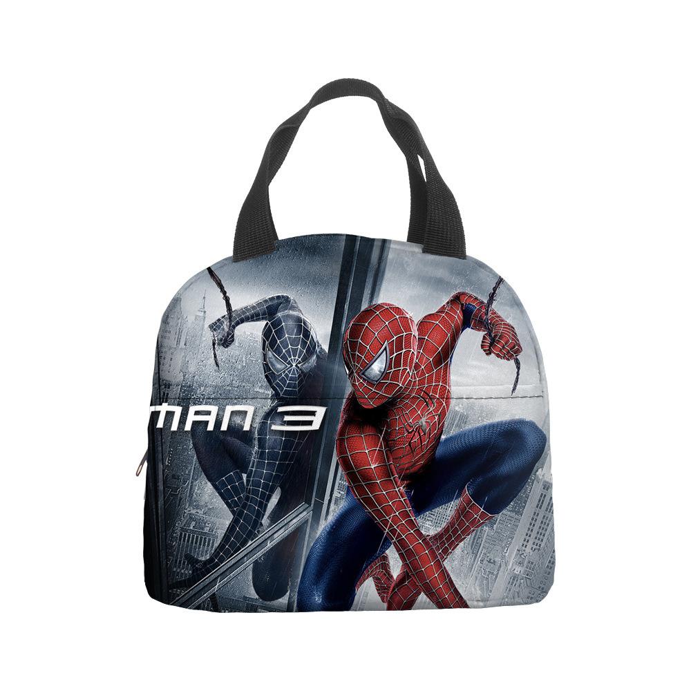 Anime Spider-Man Lunch Bag Portable Insulation Bag Bento Bag Lunch Box Bag Children'S Lunch Bag Picnic Ice Bag