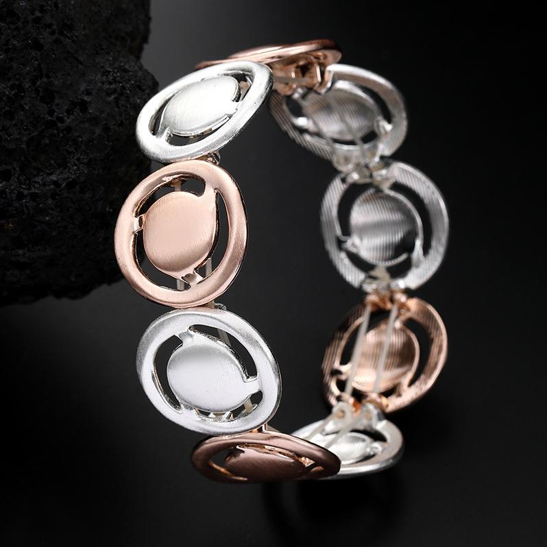 

Полый геометрический браслет-резинка с цветком, персонализированный матовый женский браслет высокого класса