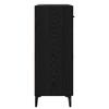 Sideboard in Black Oak Look 69.5 x 34 x 90 cm Engineered Wood