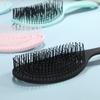 Professional Curved Hairbrush for Wet or Dry Hair Ergonomic Black