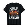 If It Bleeds You Can Grill Dad Fathers Day T Shirt Vintage Fashion Top For Everyday Wear Stylish Versatile Breathable