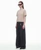 PRINOAR Semi-Crop Short Sleeve T-Shirt - Ginger Beige