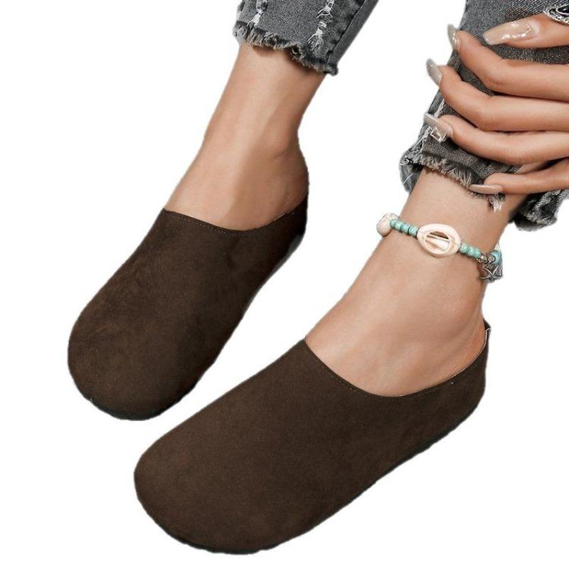 Spring New One-pedal Retro Bag Head Slippers Women's Fashion Versatile Bag Head Drag