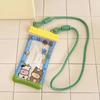 Adjustable Strap Waterproof Phone Pouch Cartoon Animal Printed Sealed Transparent Hanging Neck Bag PVC ABS Crossbody Dry Bag Men