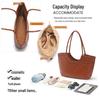 JOGUJOS Genuine Leather Retro Underarm Tote Bag for Women