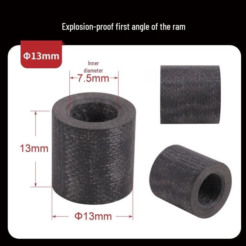 

Jundingying 14mm Black Impact-Resistant Billiard Cue Ferrules (10 Pcs)