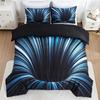 Juego de Funda Nórdica de 3 piezas azul y negro Funda de Cama 3D, Decoración de Dormitorio para Hombres Mujeres Adultos Tejido cómodo y suave sin relleno