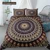 Mandala Bettbezug Set Blau Rosa Boho Chic Tagesdecken Romantische Bettwäsche Böhmisches Bettwäscheset King Polyester Bettdeckenbezug