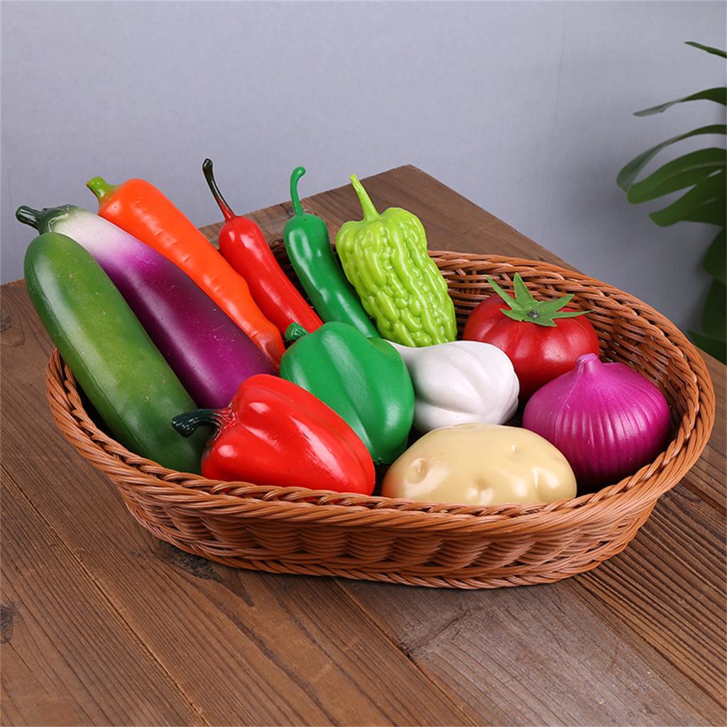 6Pcs Atificial Vegetable Models Realistic Simulation Vegetable Kitchen Food Toy Photography Props for Decoration Display