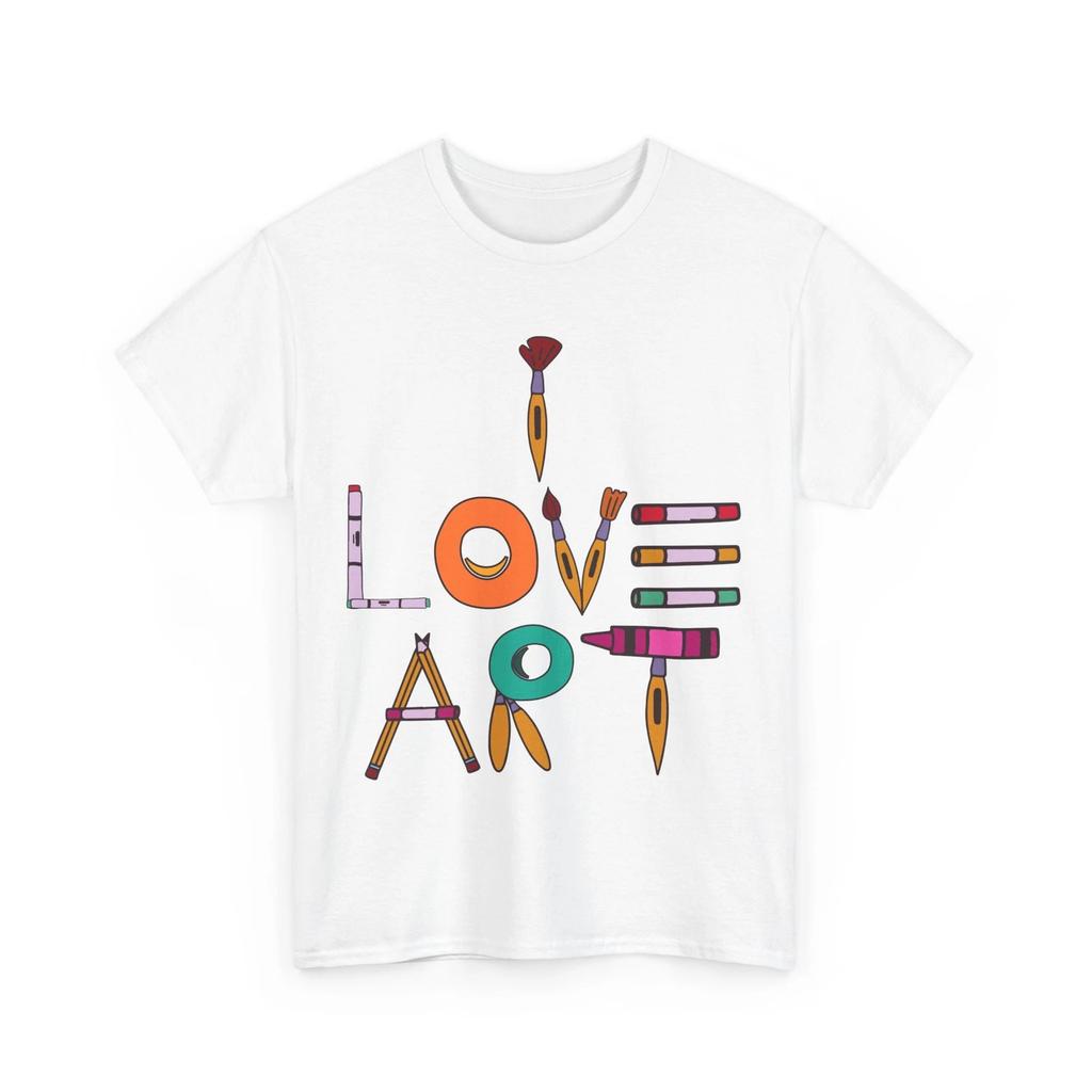 Artist Shirt, I Love Art Painting Art Lovers Teachers Students Kids T-shirt