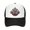 Bodybuilding Gym Graphic Trucker Hat Weightlifting Fitness Baseball Cap Adjustable Snapback Mesh Hat for Men