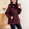 Elegant Women Hooded Trench Coat Slim Fit Spring Autumn Long Coat with Lining Casual Outerwear