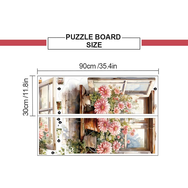 Autocolant de Perete Romantic cu Flori la Fereastră, Fundal pentru Perete Living, Hol, Decor Acasă, Artă de Perete, Autoadeziv, Impermeabil