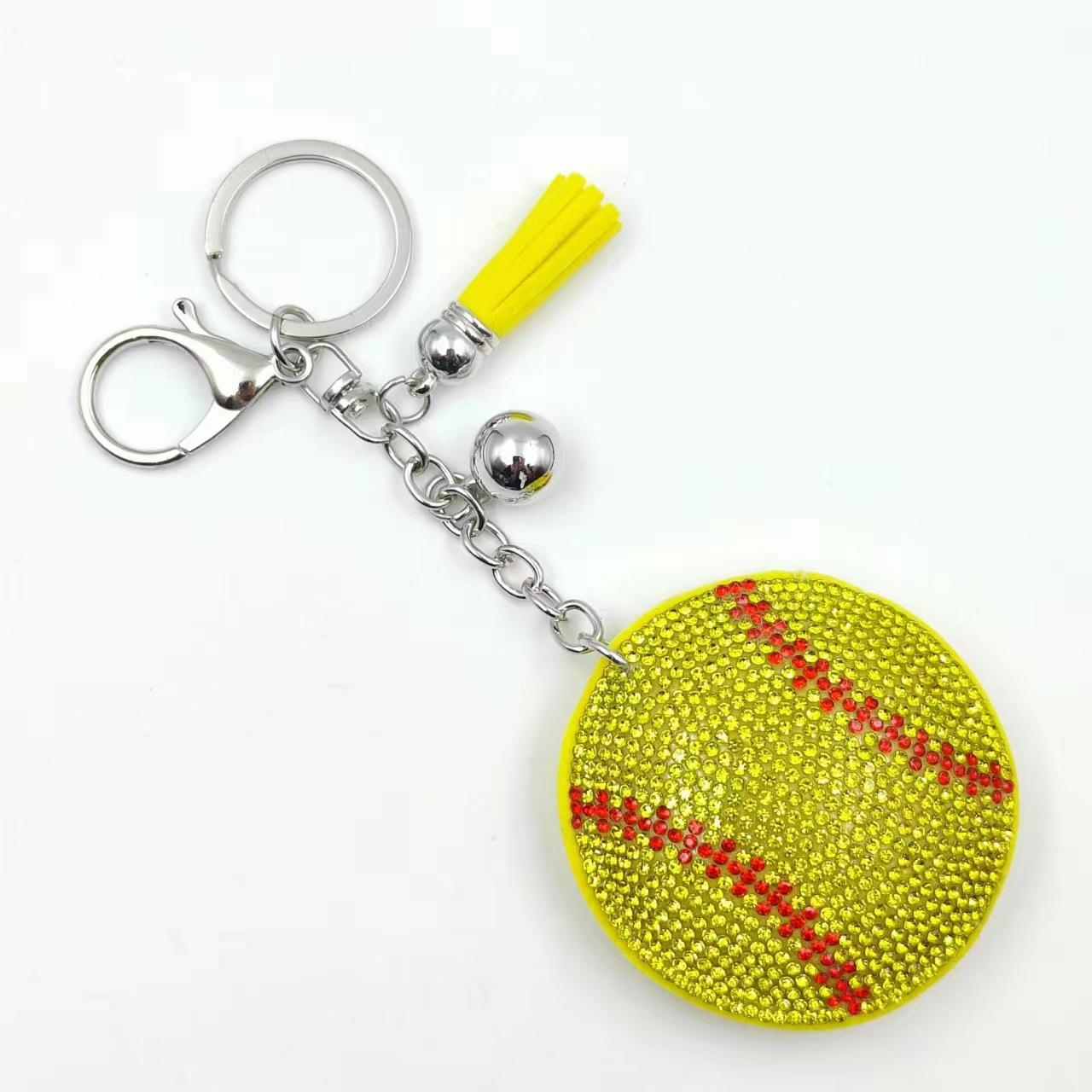 

Creative PVC Sports Ball Keychain Football & Basketball Pendant Soft Rubber Jewelry Backpack Charm Small Gift