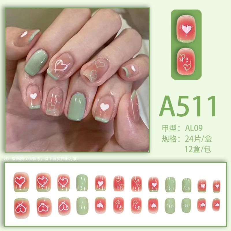 Manicure Sheet, Fake Nails, Finished Product, Simple Lemon Ice Style Manicure, Hair Change, Wearing Nails