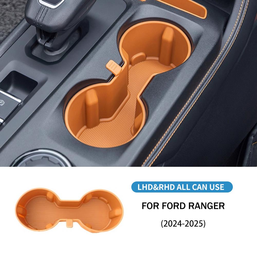 For Ford Ranger  2024 2025 2026 Car Central Console Water Cup Storage Box Armrest Storage Box Interior Accessories