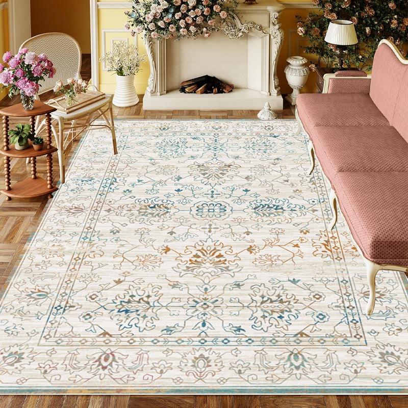 Europe Persia Retro Style Carpet Living Room Sofa Bedroom Bedside Study Kitchen Entrance Door Rug Non-slip Luxury Decor Mat