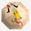 1PC Pippi Longstocking Automatic Open/Close Umbrella with Windproof, 8-Rib Sturdy Canopy, Durable Ribs, Fashionable Design,1243a
