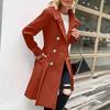 Women's Solid Color Thick Long  Sleeve Fashion Coat Jacket