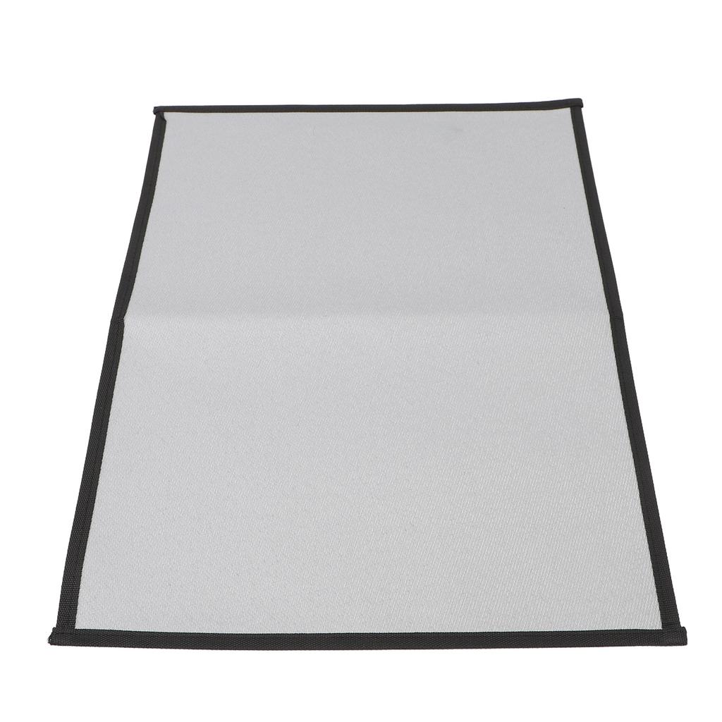 Fireproof Grill Pad Fiberglass Cloth Heat Resistant Foldable Square Fire Pit Mat for Patios Yards Gray L 105x60cm